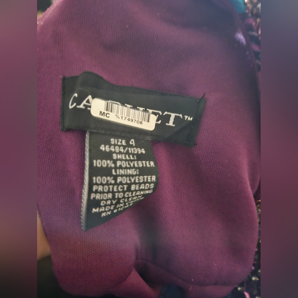 Cachet Purple Paisley Maxi Dress NWOT Size 4 - Picture 8 of 8